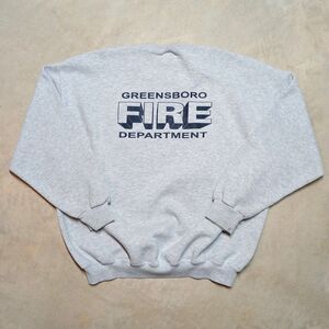 Vintage Greensboro North Carolina Fire Department Distressed Sweatshirt Size XXL